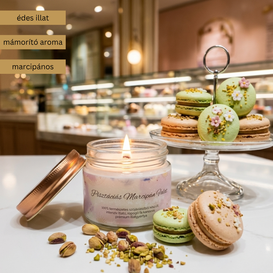 Pisztáciás Marcipán Falat-illatgyertya
