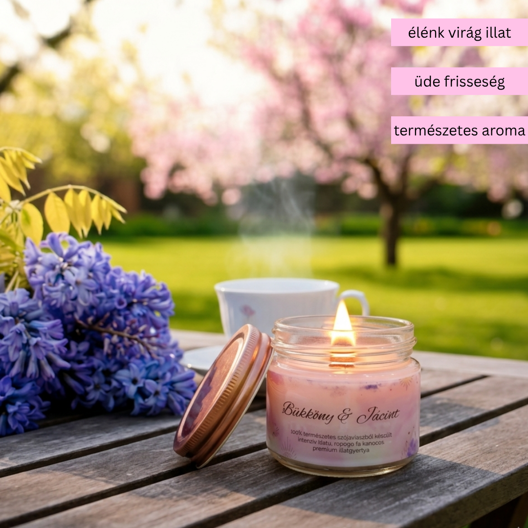 Bükköny és jácint-illatgyertya