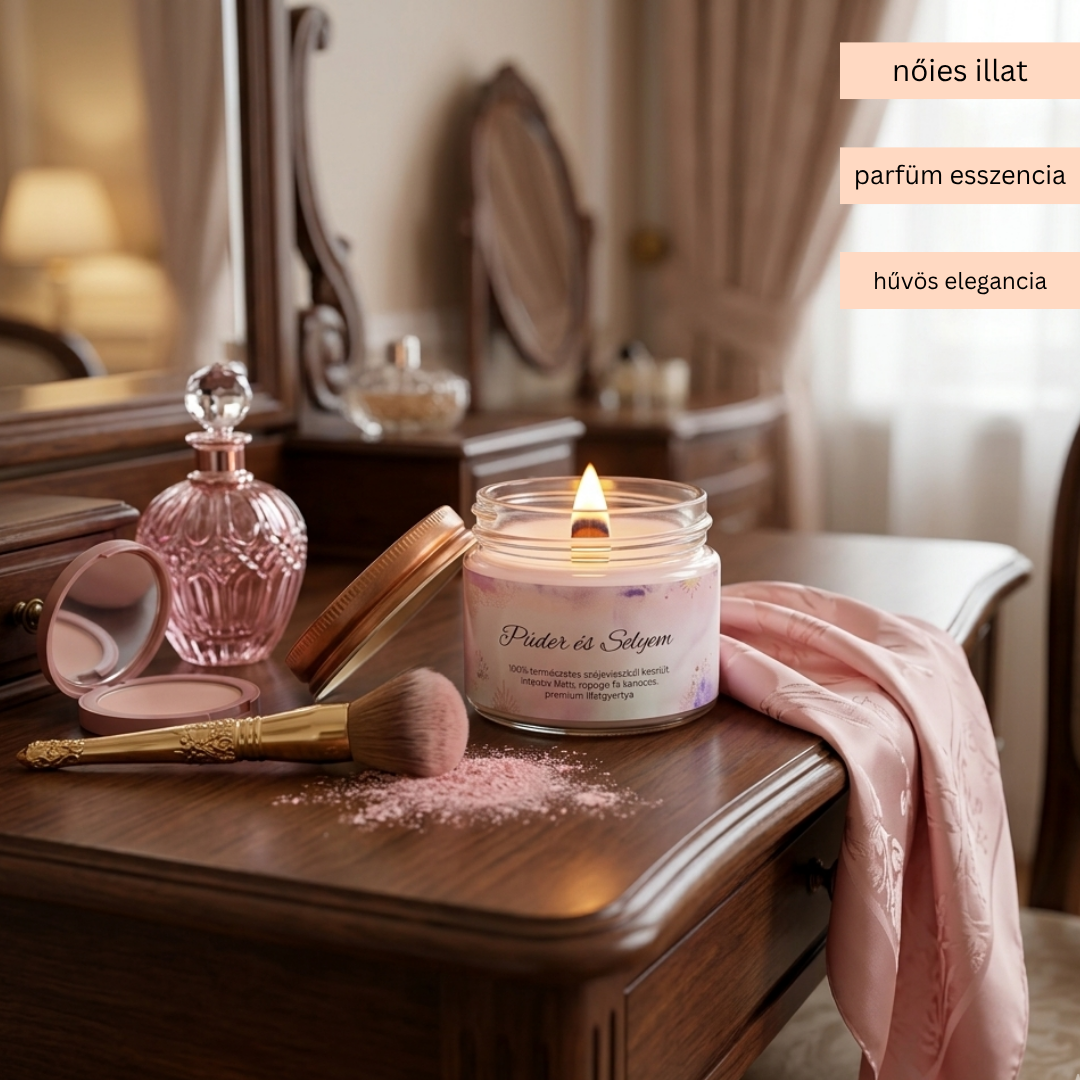 Púder és Selyem-illatgyertya
